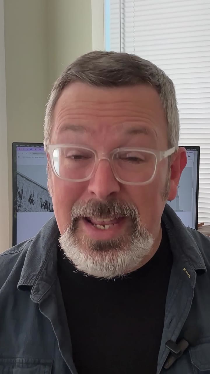 Reviewer talking to the camera about the report